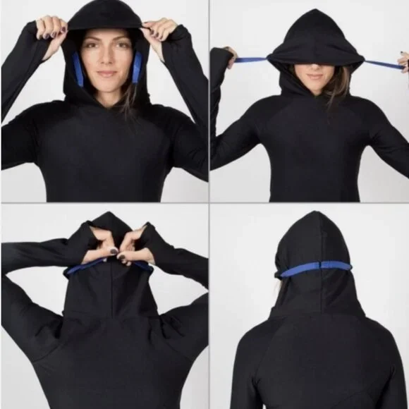 Betabrand Red Eye Hoodie Travel Dress Large EUC - Picture 3 of 7